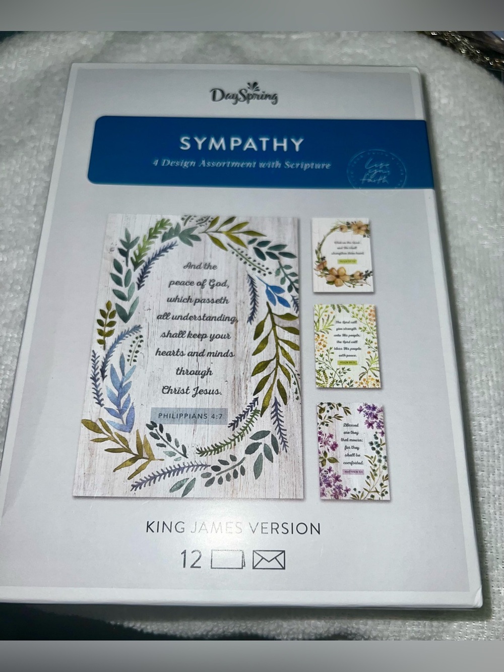 DaySpring Sympathy Card Assortment - 12 cards - NEW